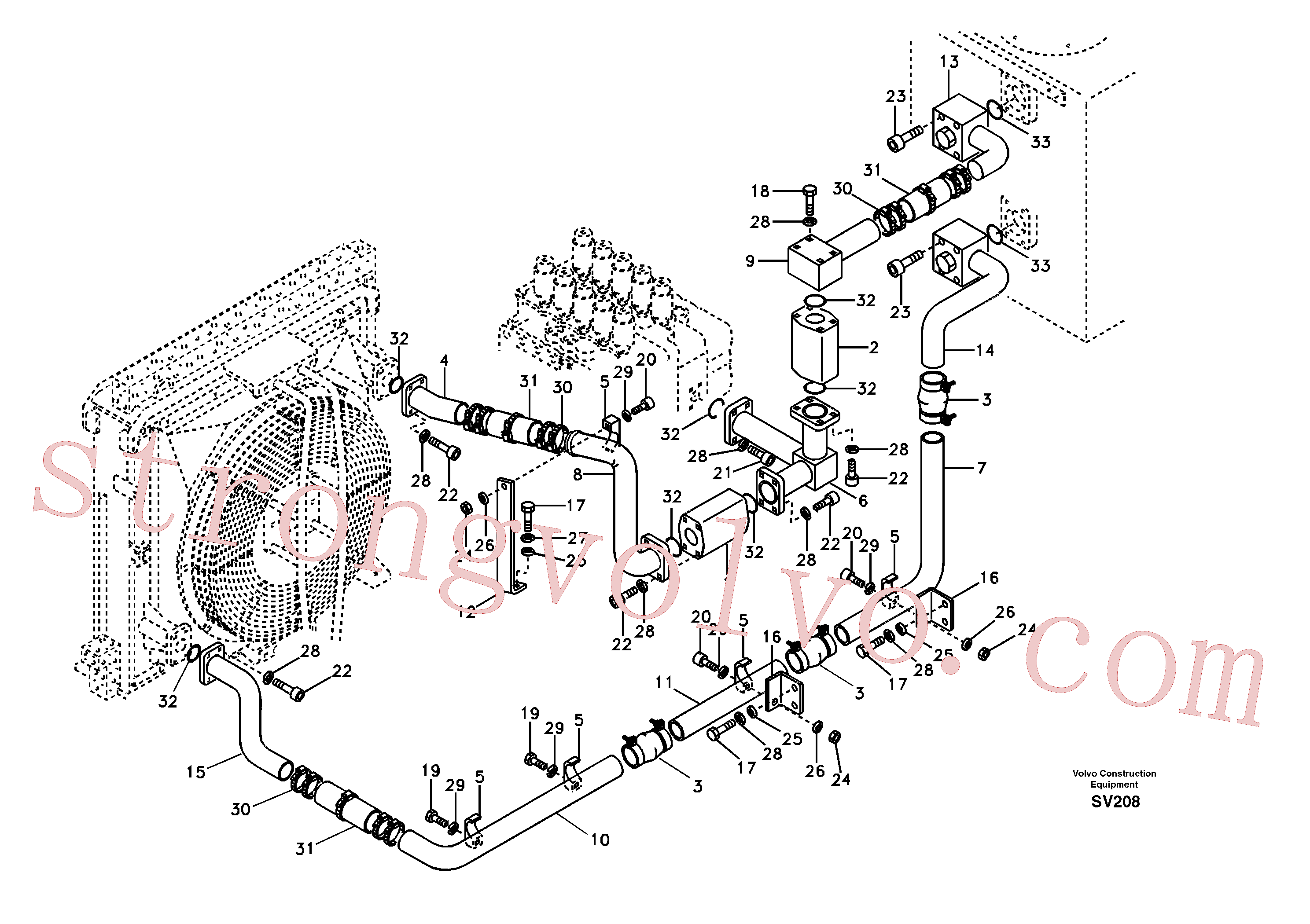 Atacado SA1042-10190 Check valve Volvo escavadeira