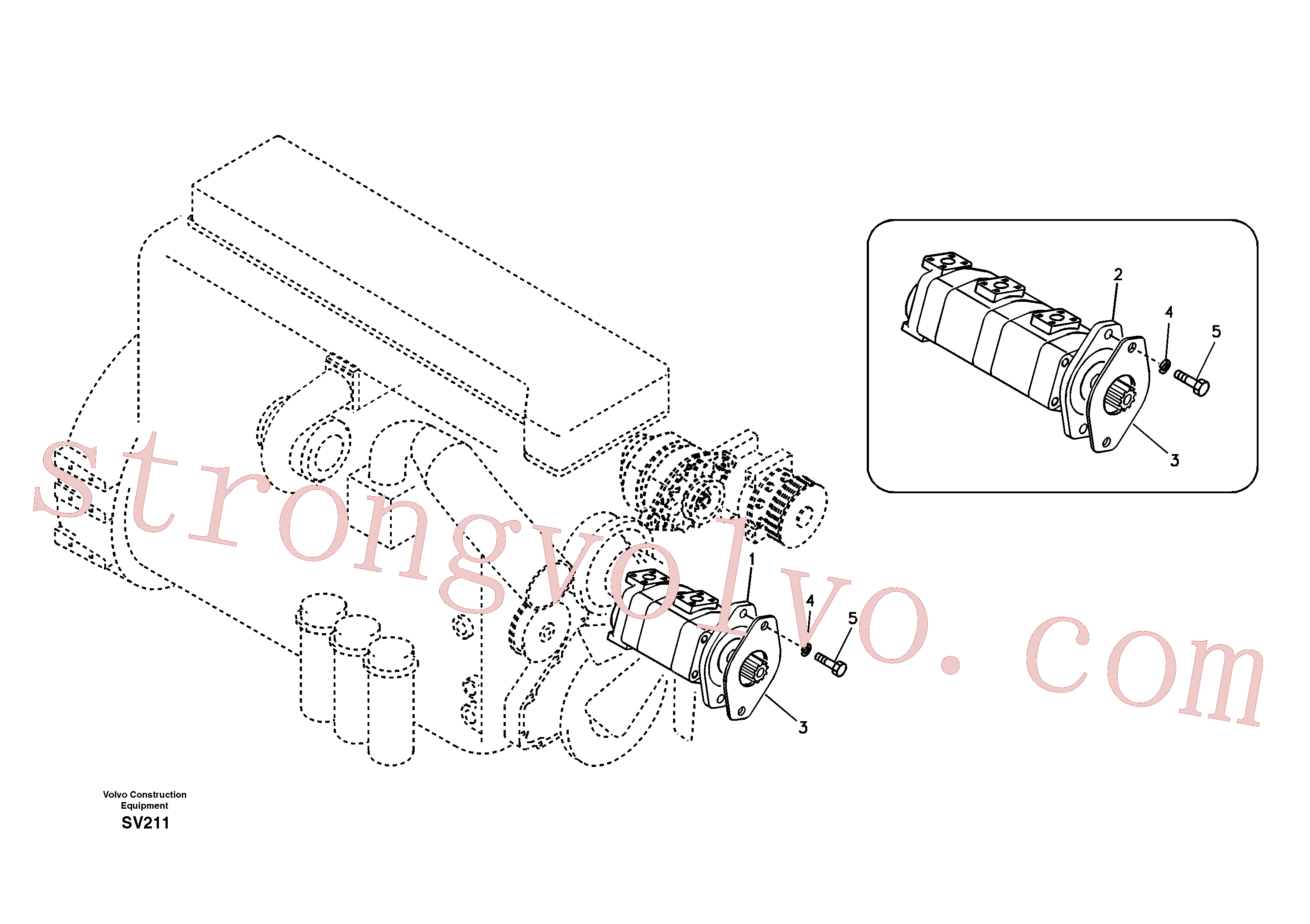Atacado VOE14525549 Bomba a engrenagem Volvo escavadeira