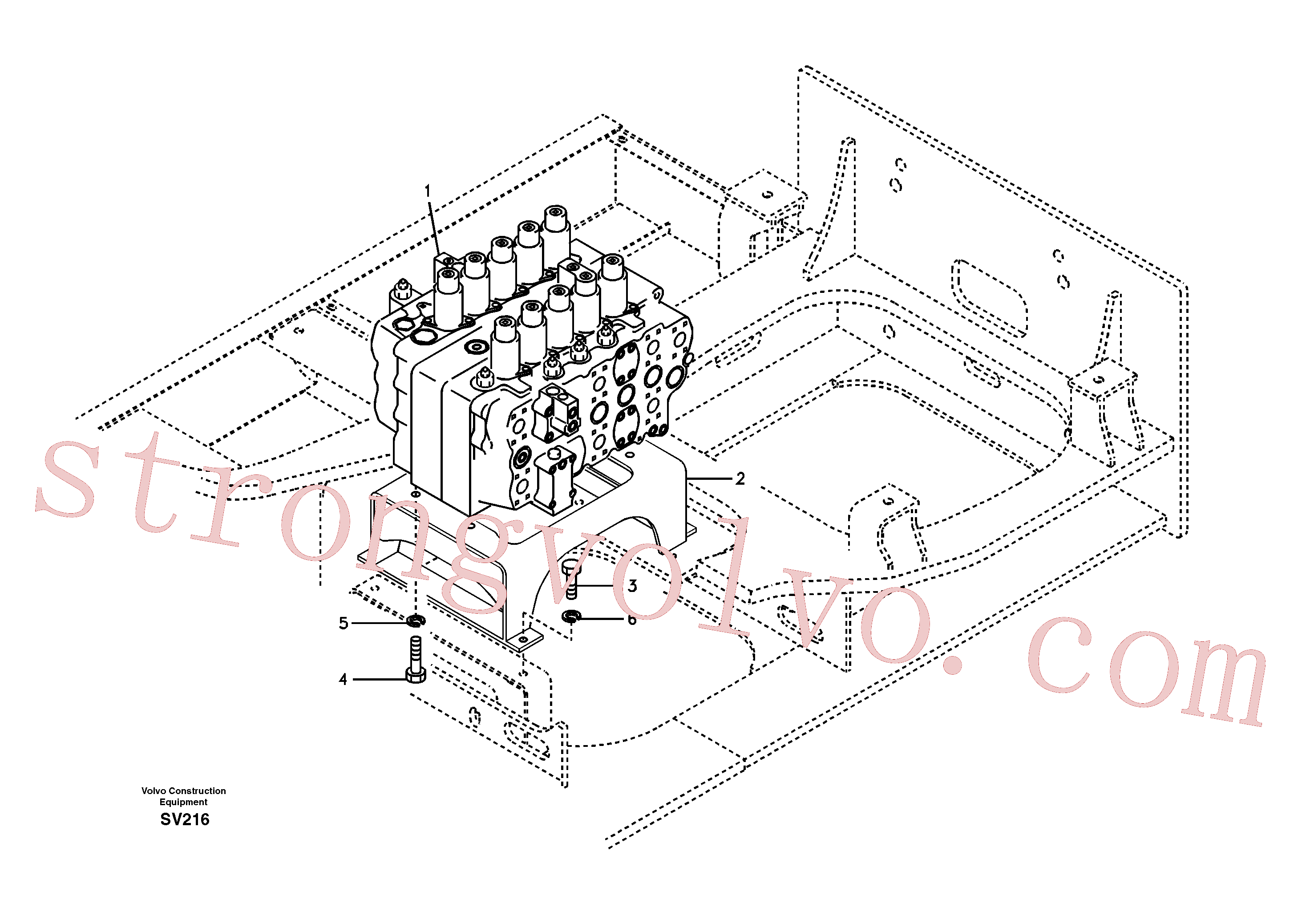 VOE14622235 Suporte Volvo escavadeira