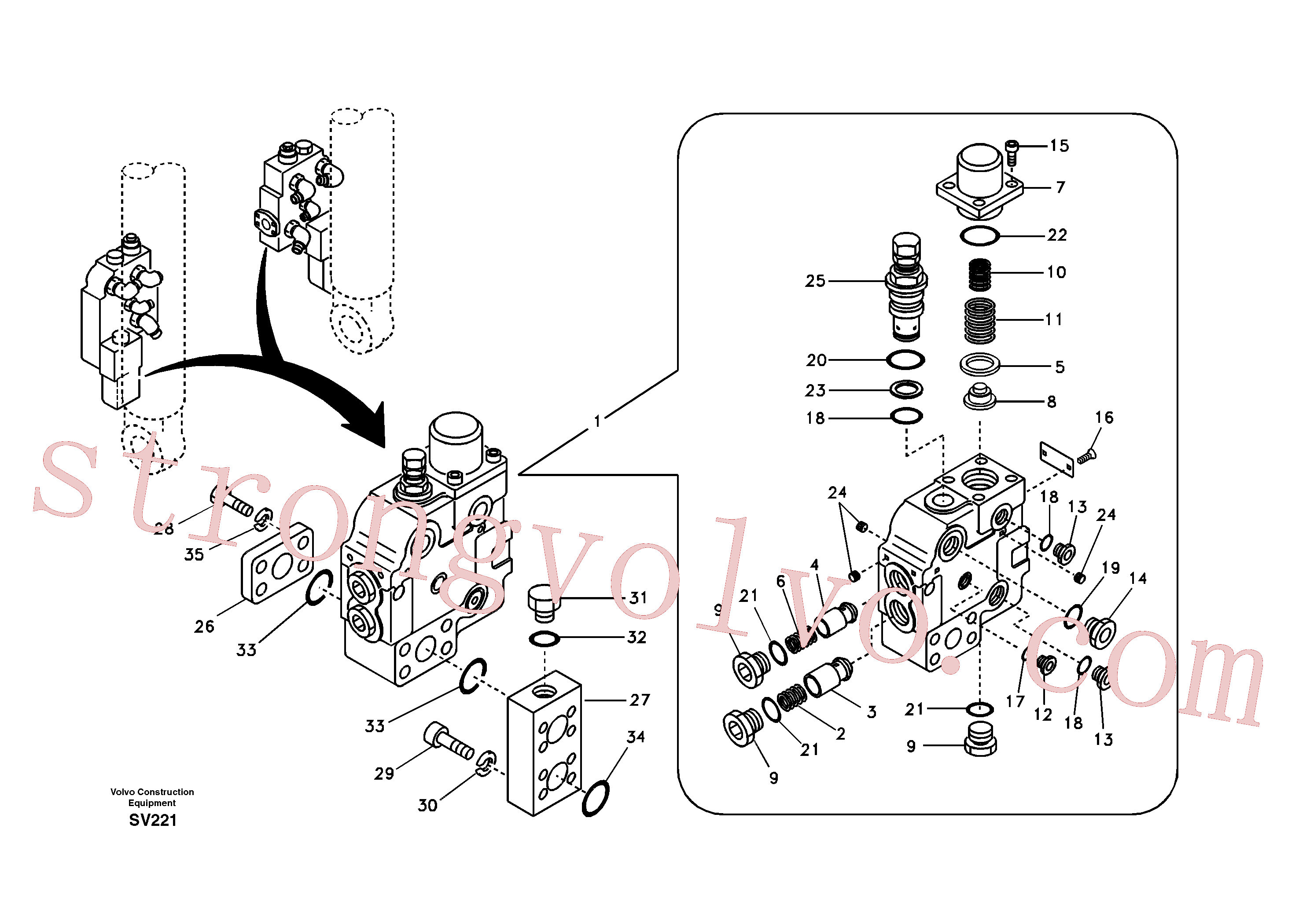 VOE14512227 Plug Inscreva-se para Volvo Acessórios para escavadeira