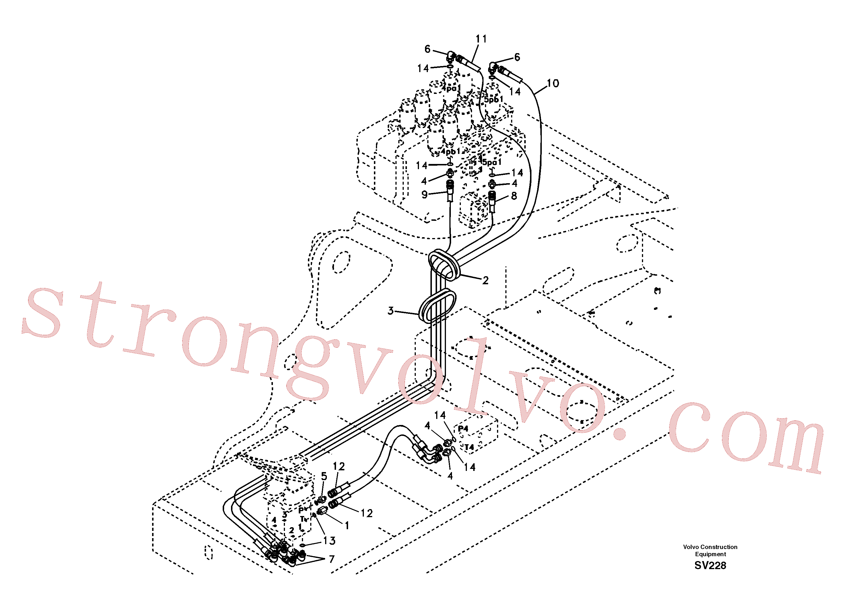 SA9451-03280 Volvo Sistema servomotor, válvula de comando para pedal da válvula de comando(SV228 Montagem)