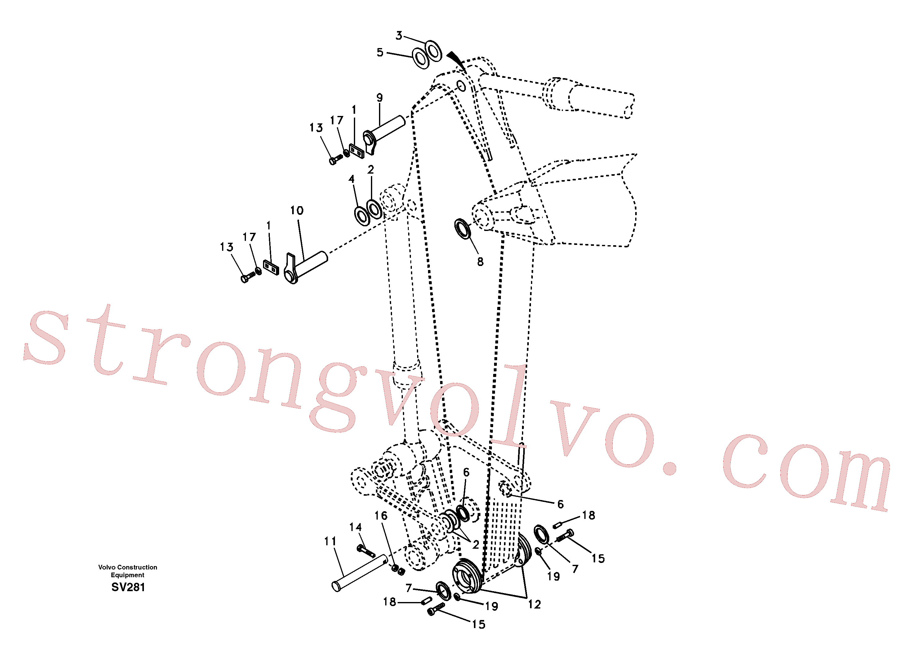 VOE14548916 Volvo Elos do braço de afundamento(SV281 Montagem)