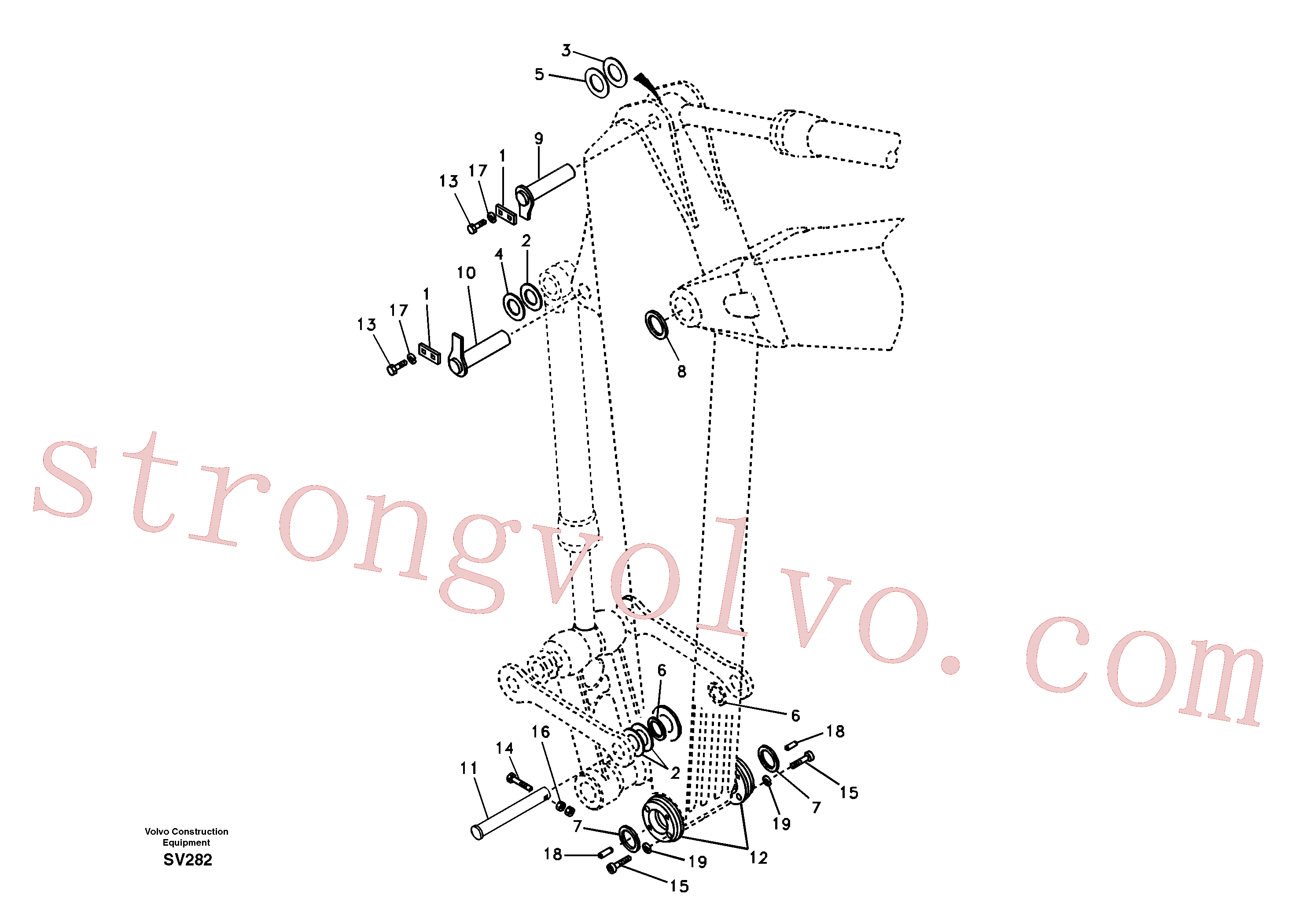 VOE14508373 Volvo Tirante para o braço de afundamento, longo alcance(SV282 Montagem)