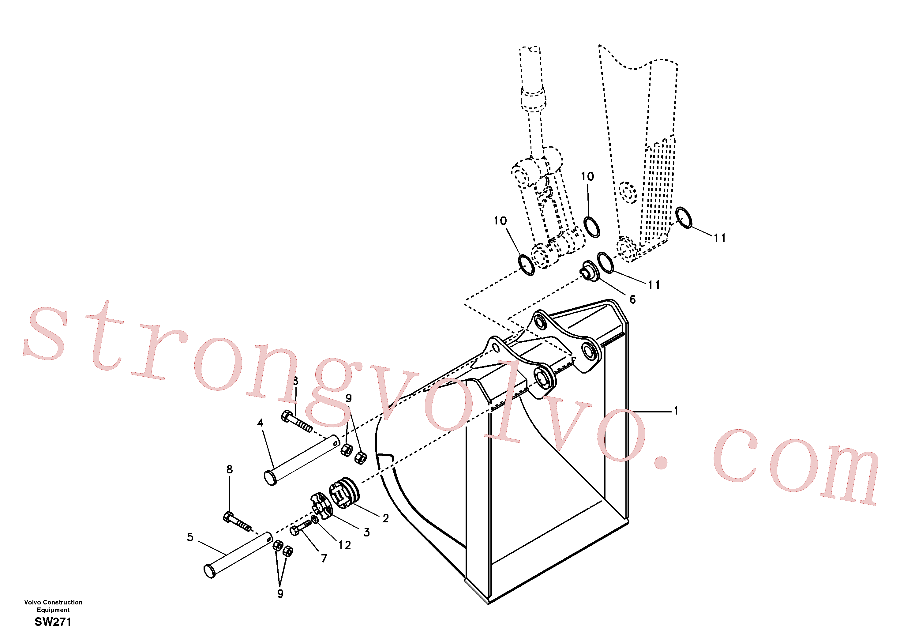 VOE14509039 Volvo Baldes para longo alcance(SW271 Montagem)