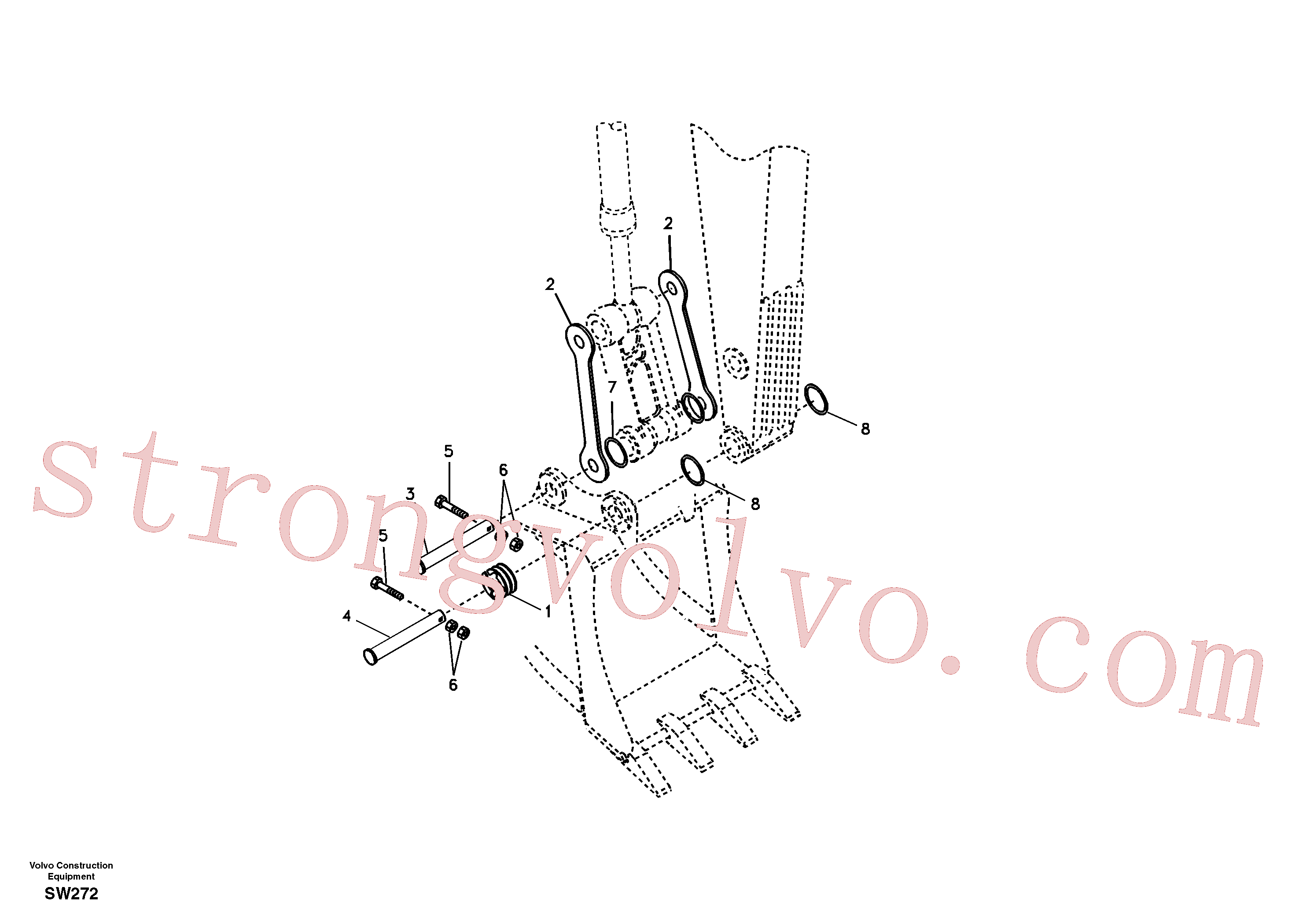 VOE14509017 Volvo Articulação para sem balde(SW272 Montagem)
