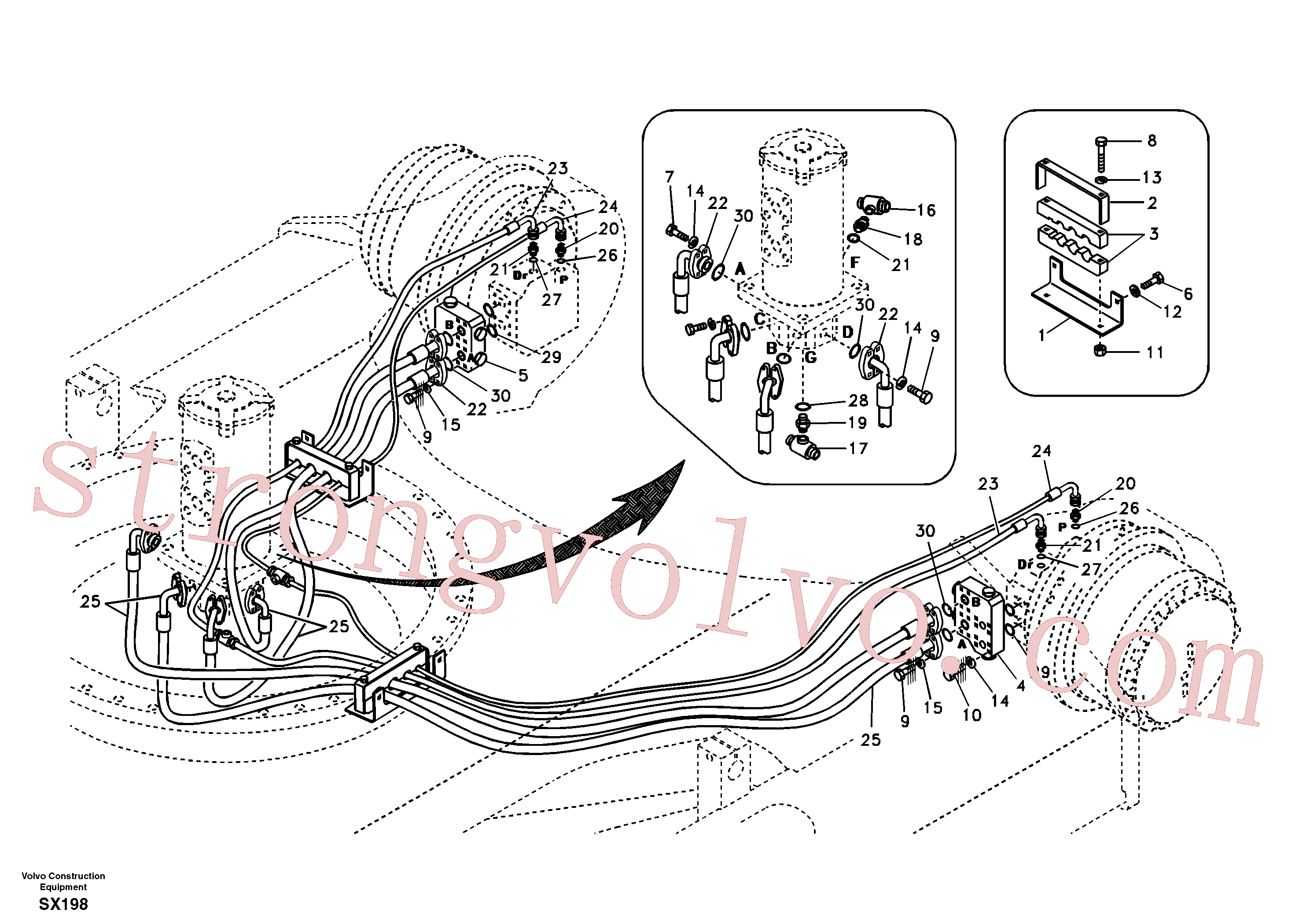 SA9016-21214 Parafuso soquete sext Volvo escavadeira