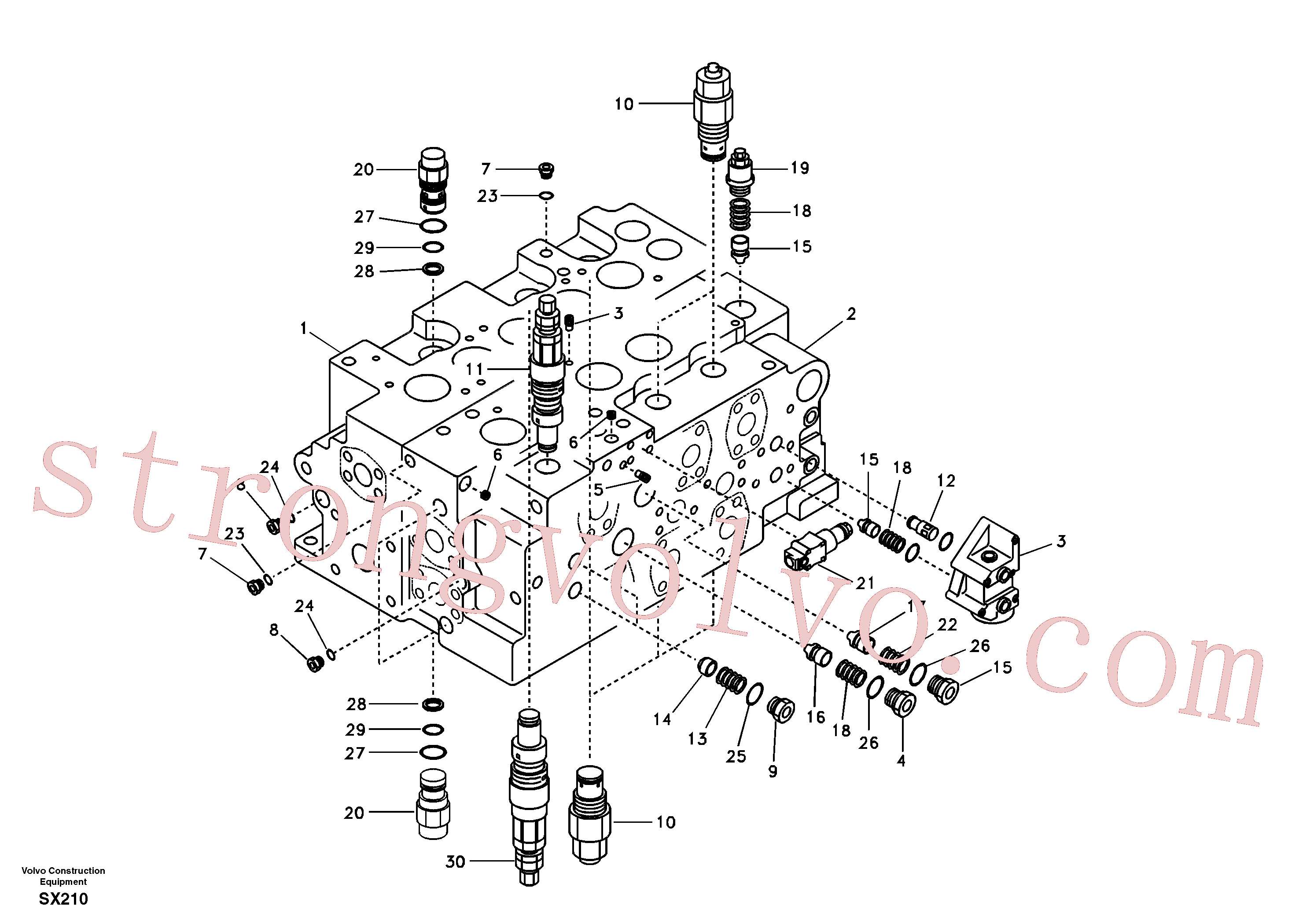 Volvo VOE14577745 Válvula Volvo Acessórios para escavadeira