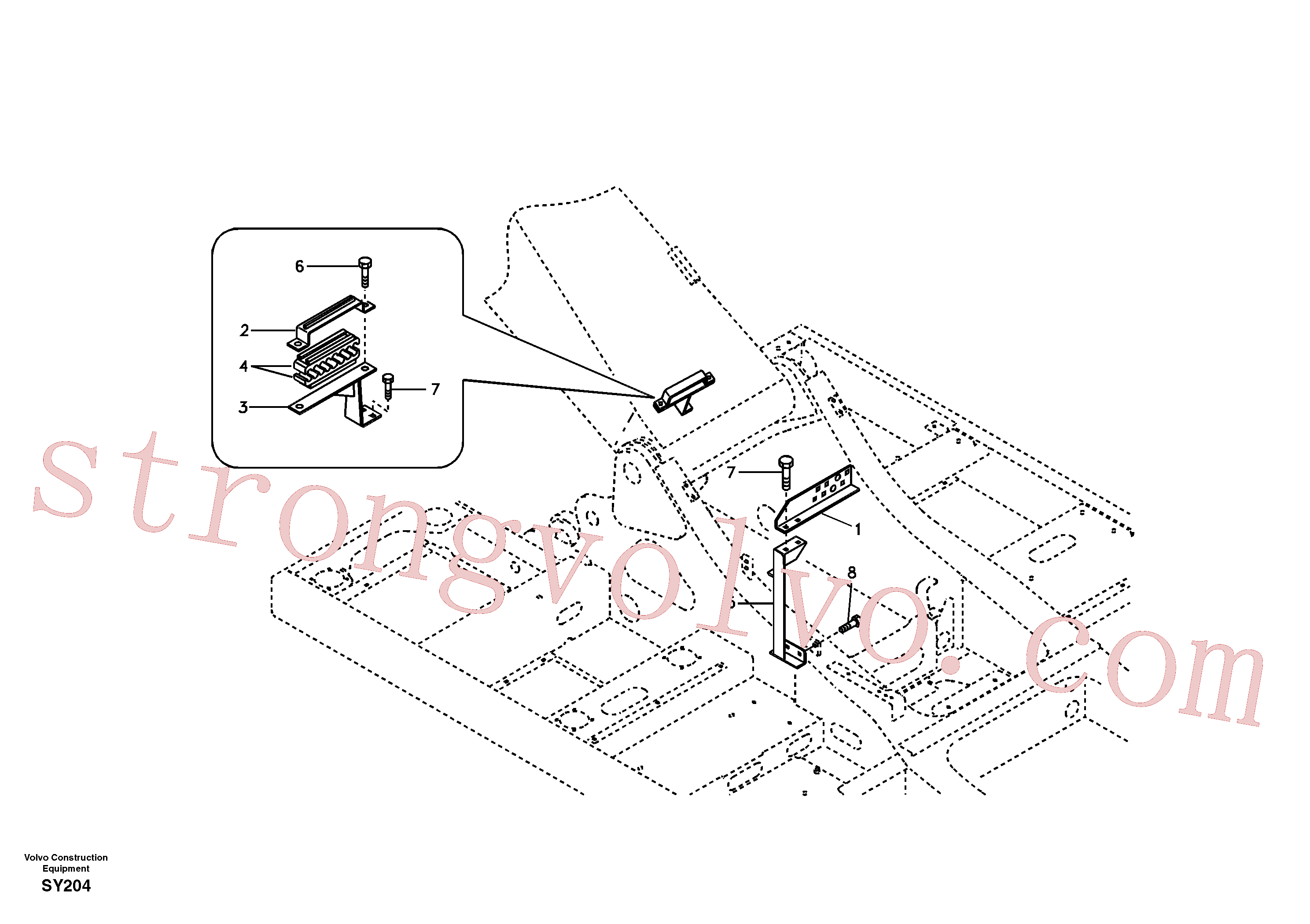 Volvo VOE14511191 Bracket Volvo Acessórios para escavadeira