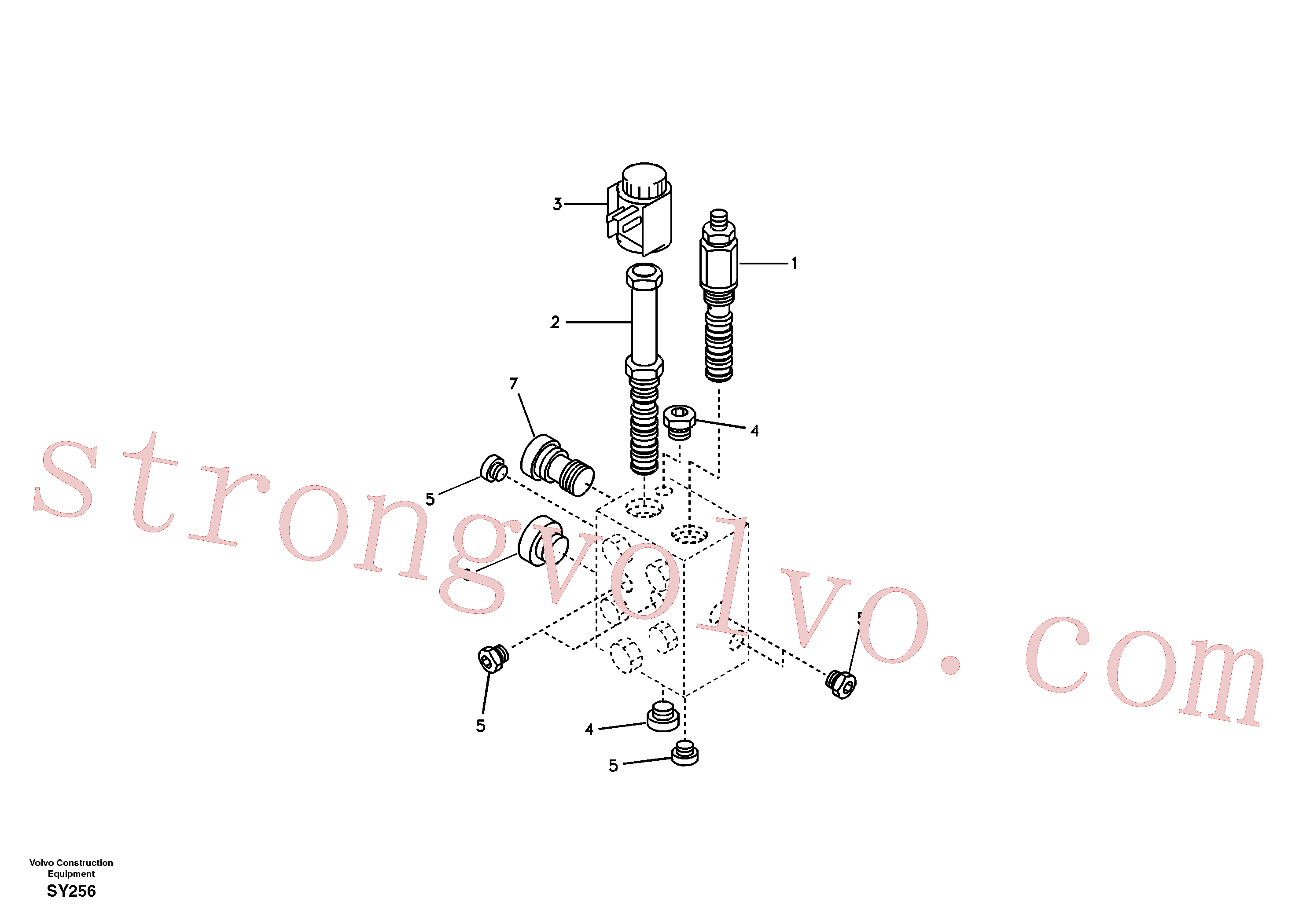VOE14513669 Volvo Válvula, encaixe rápido(SY256 Montagem)