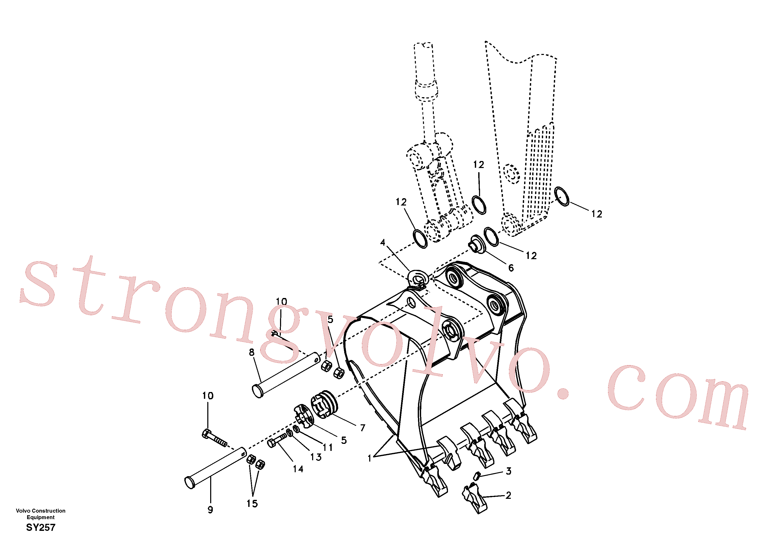 SA1172-00791 Volvo Balde(SY257 Montagem)