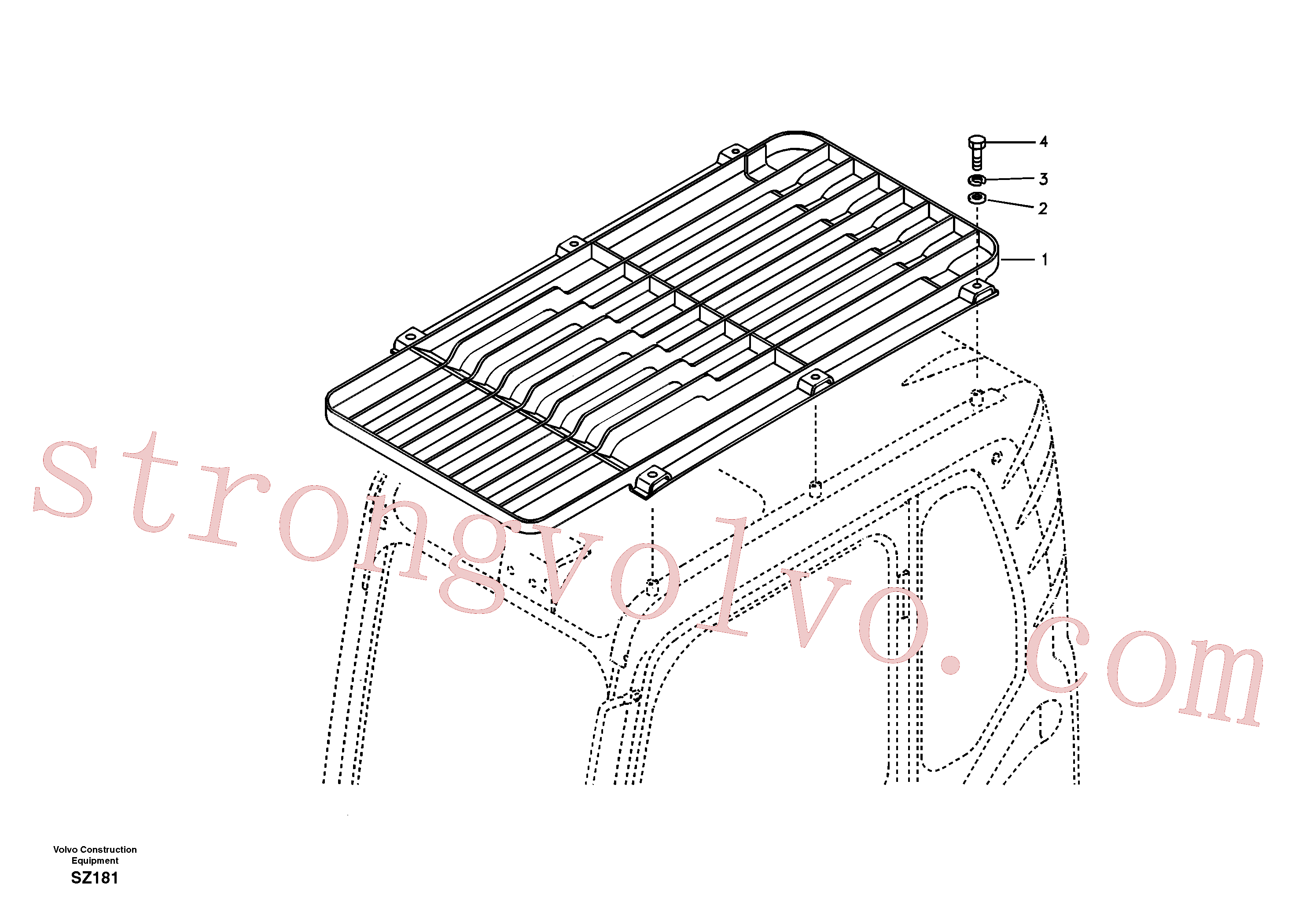 SA2051-01950 Volvo FOPS, equipamento de protecção(SZ181 Montagem)