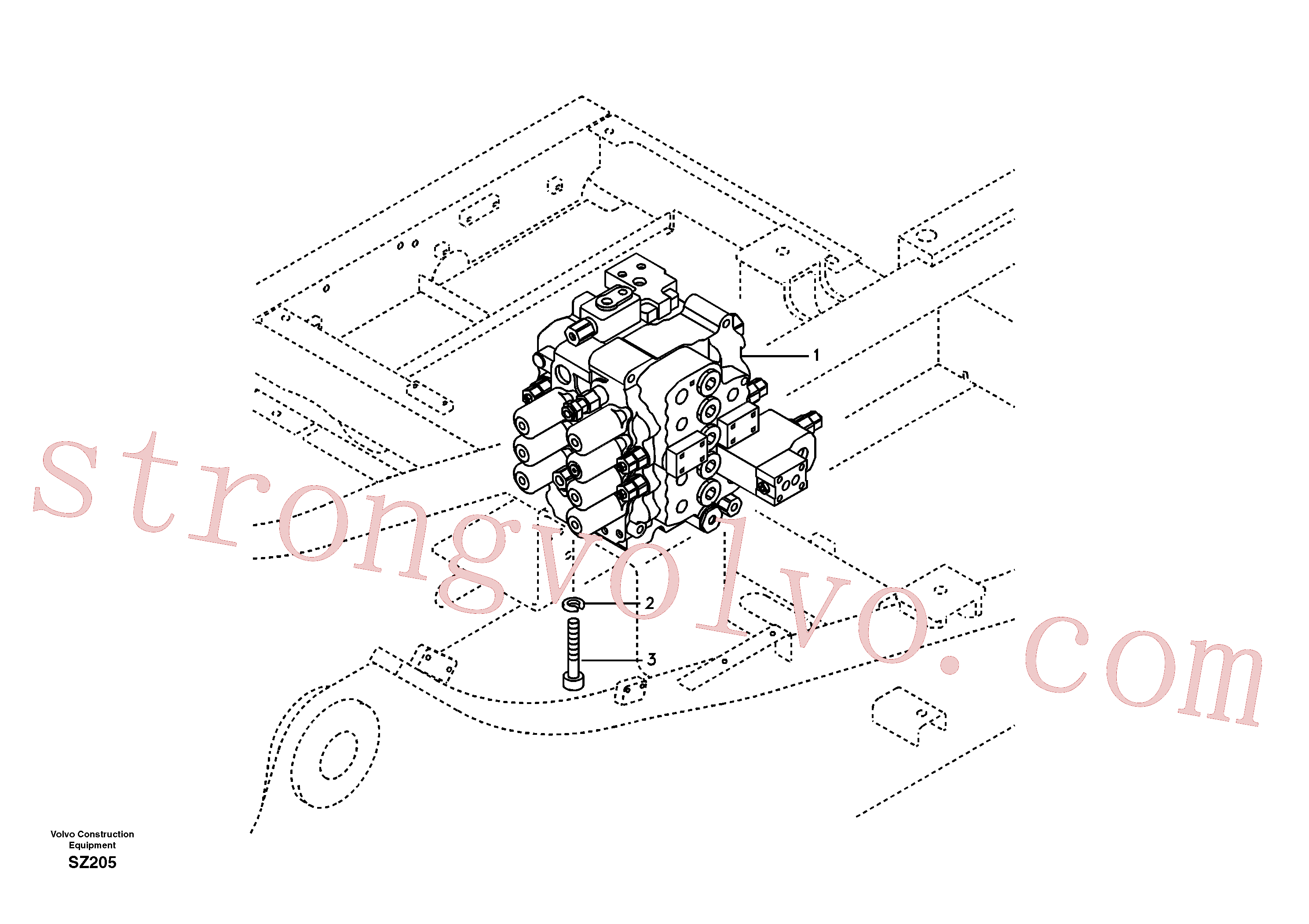 VOE14511063 Volvo Válvula de comando com acessórios.(SZ205 Montagem)