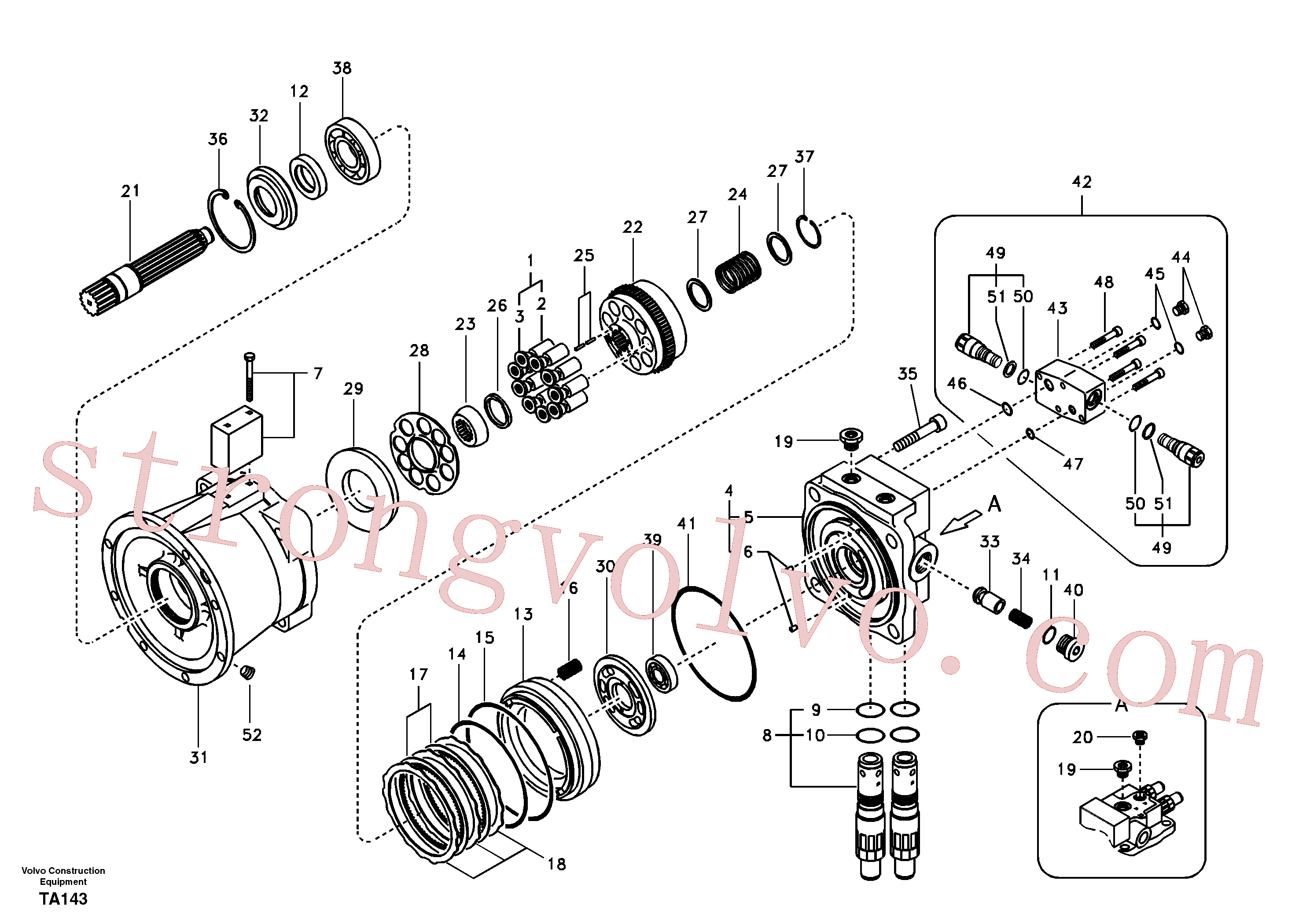SA8230-26930 Volvo Motor de rotação(TA143 Montagem)