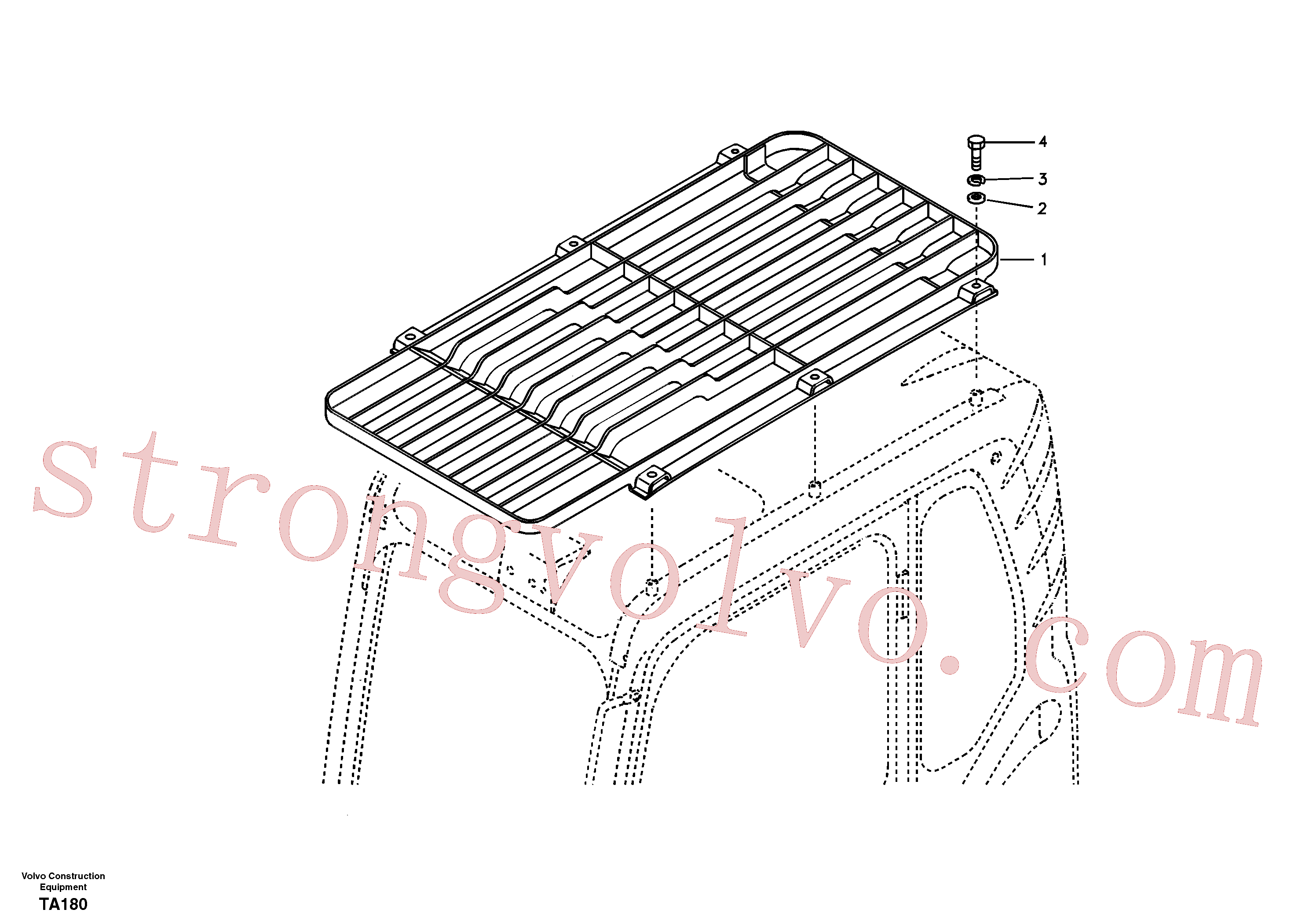 VOE14532477 Volvo FOPS, equipamento de protecção(TA180 Montagem)
