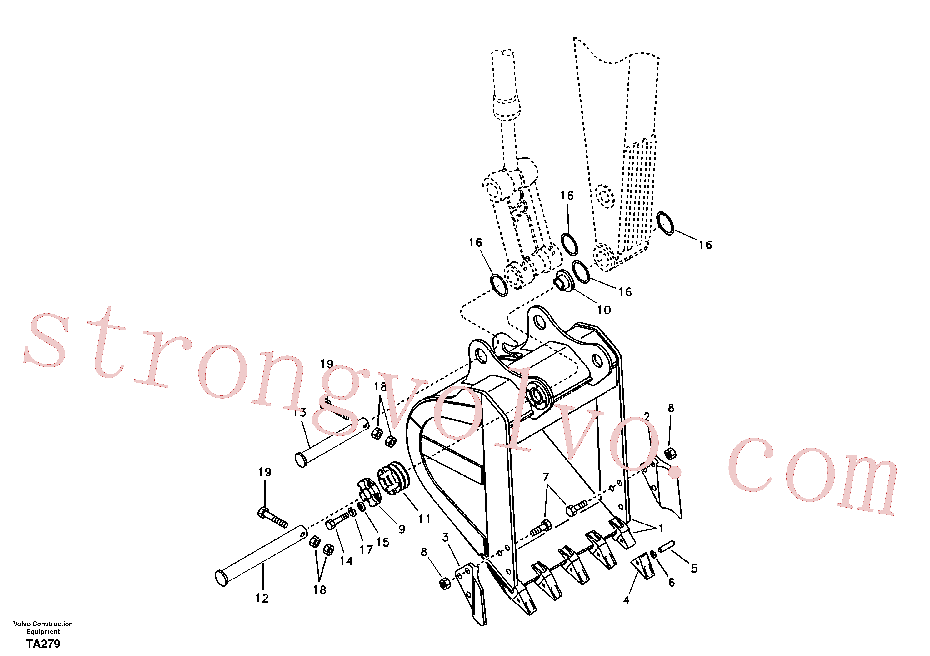 SA1171-00470 Volvo Baldes para longo alcance(TA279 Montagem)