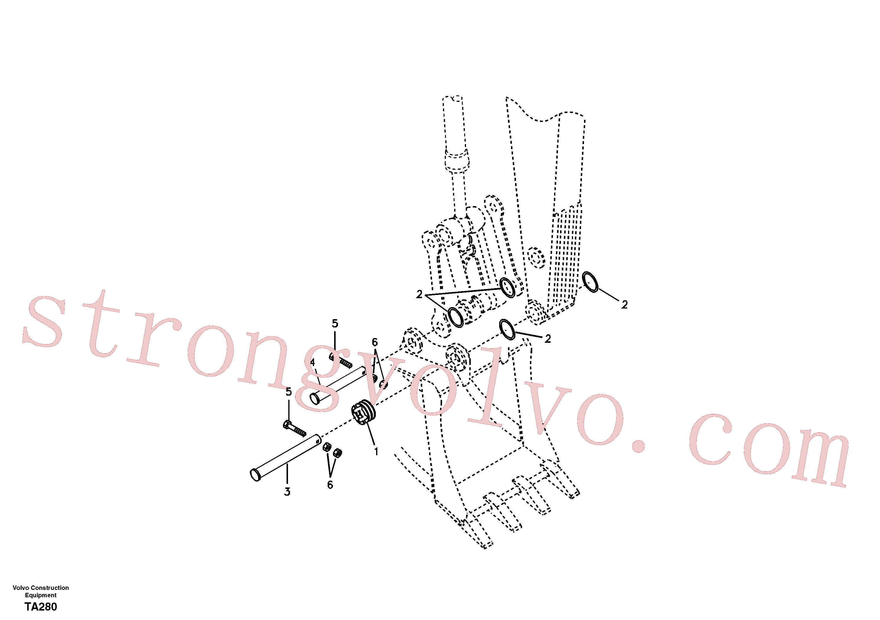 SA1172-03420 Volvo Articulação para sem balde(TA280 Montagem)