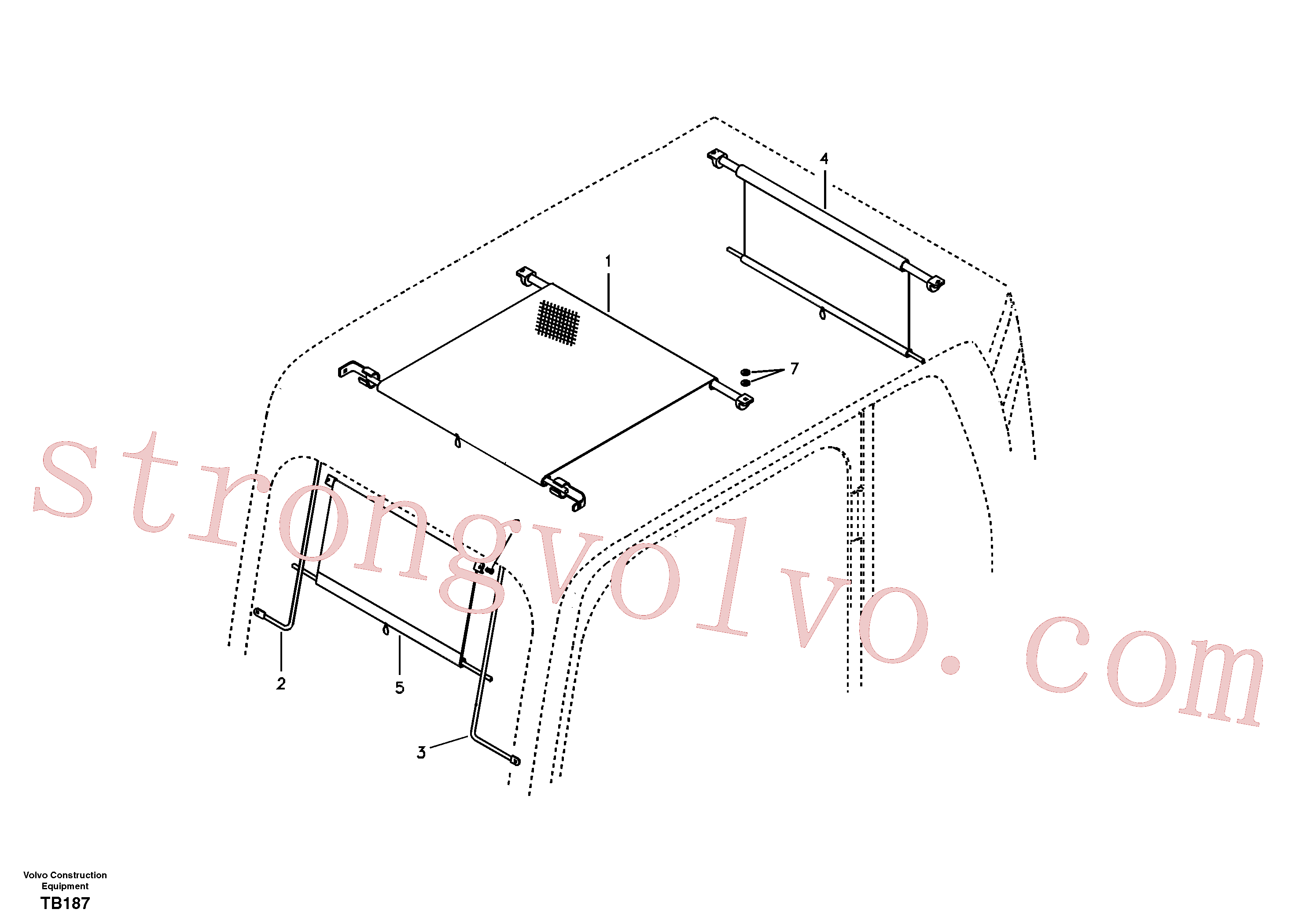 SA9021-10402 Volvo Anteparo quebra-luz, interior(TB187 Montagem)