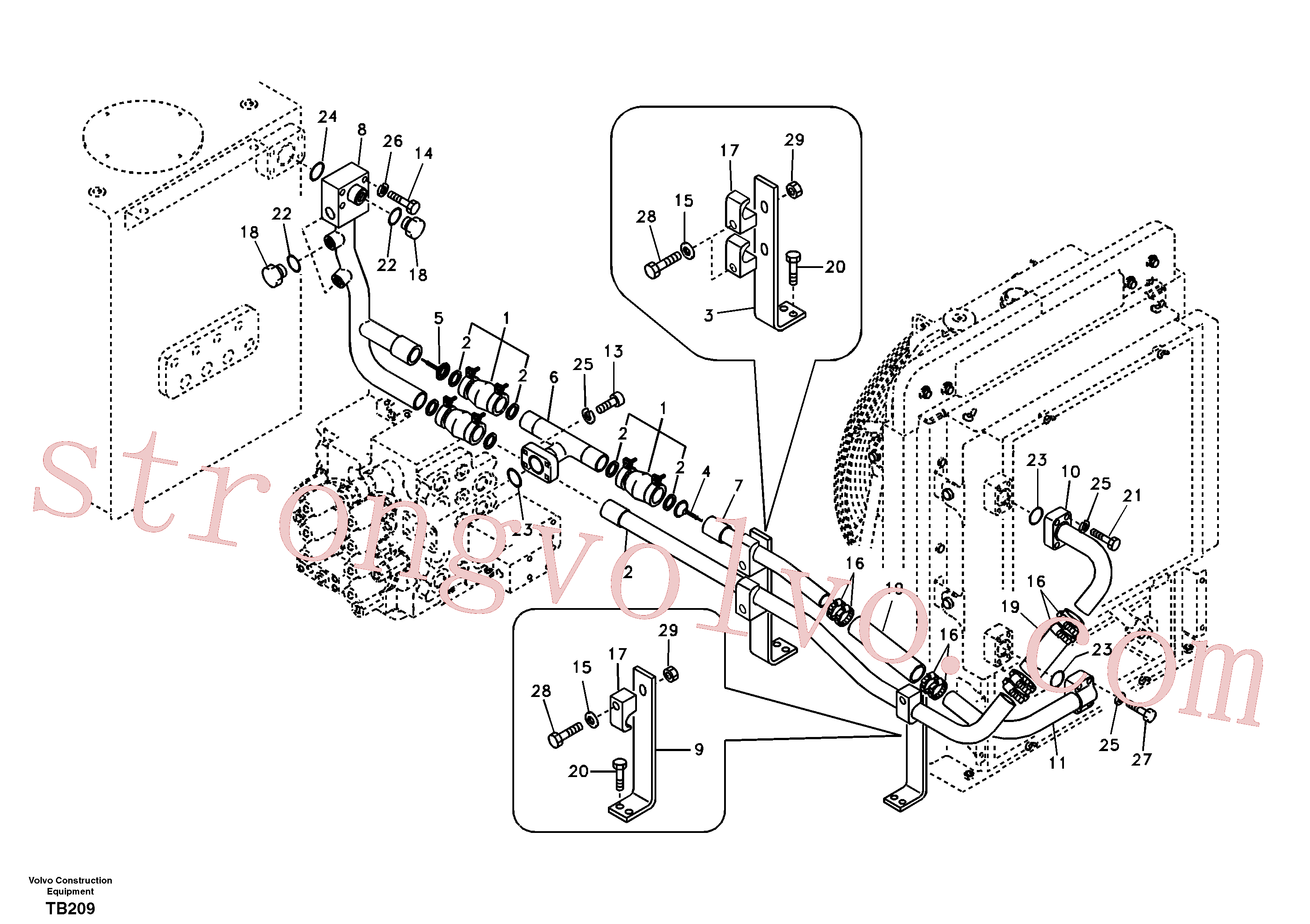 Volvo Acessórios para escavadeira VOE14531082 Válvula Acessórios