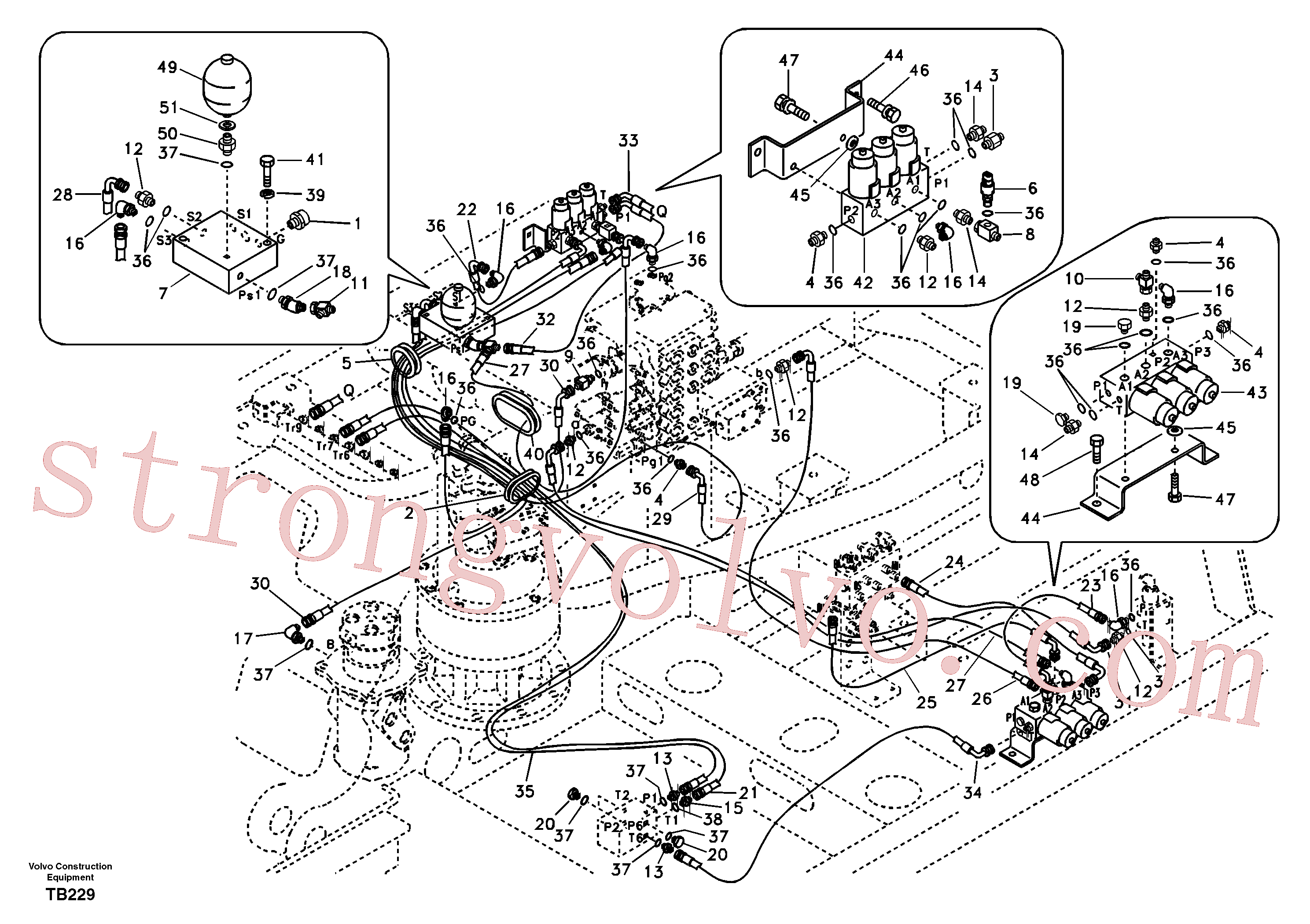 SA9453-03258 Volvo Sistema servomotor, válvula de comando para válvula solenóide(TB229 Montagem)