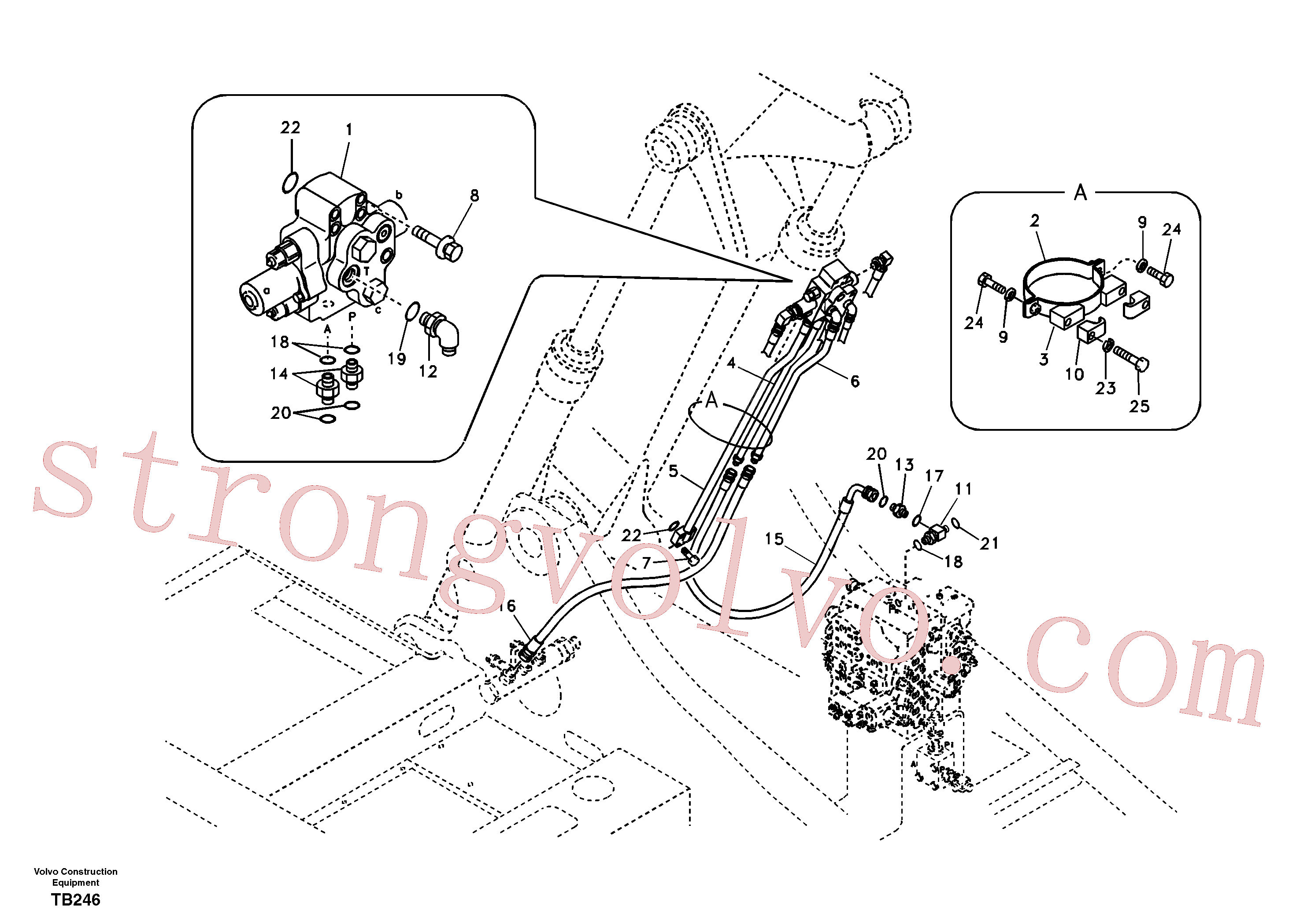 China Made VOE14531144 Válvula Volvo Acessórios para escavadeira