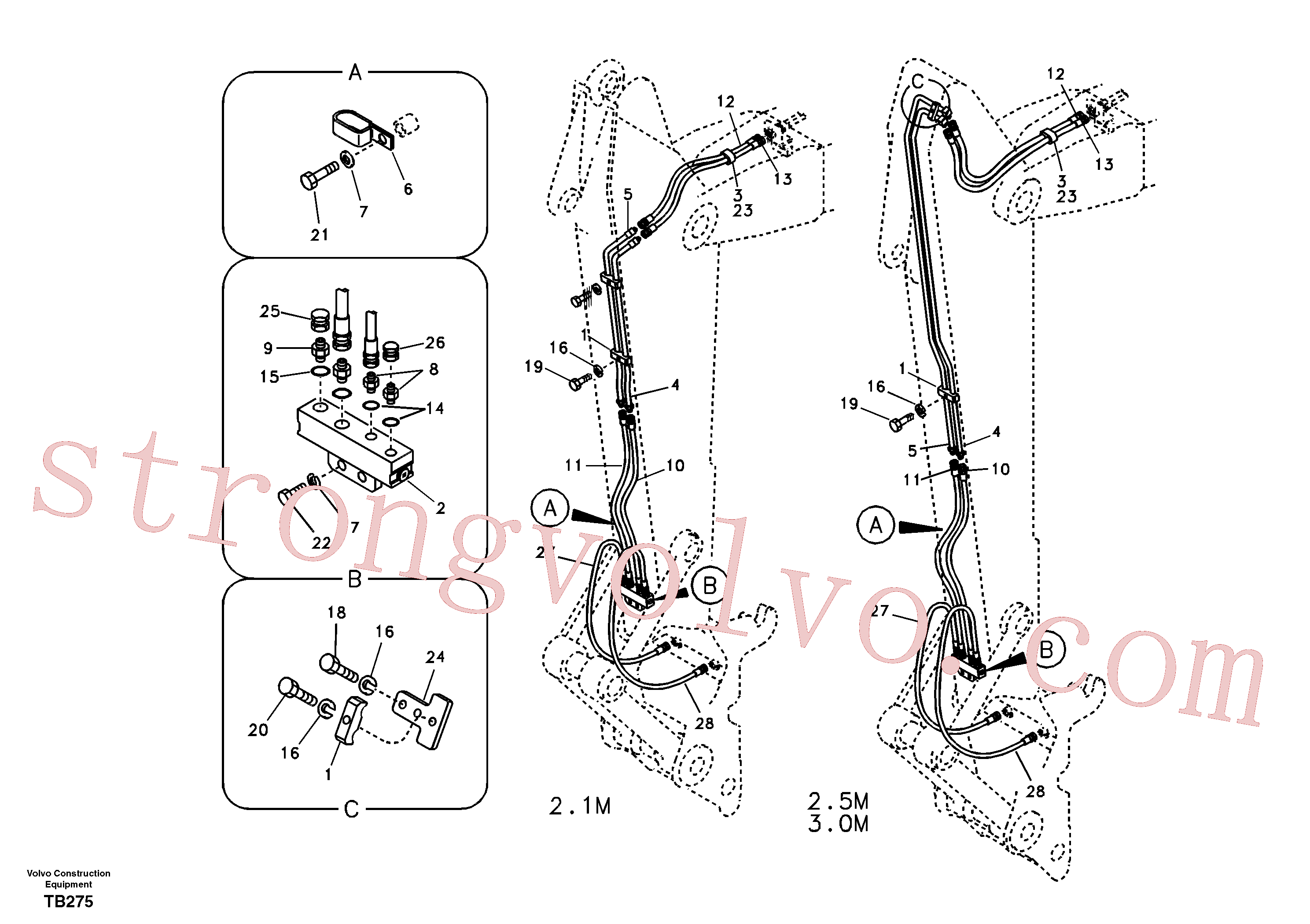 Volvo Montagem VOE14542036 Chapa Acessórios