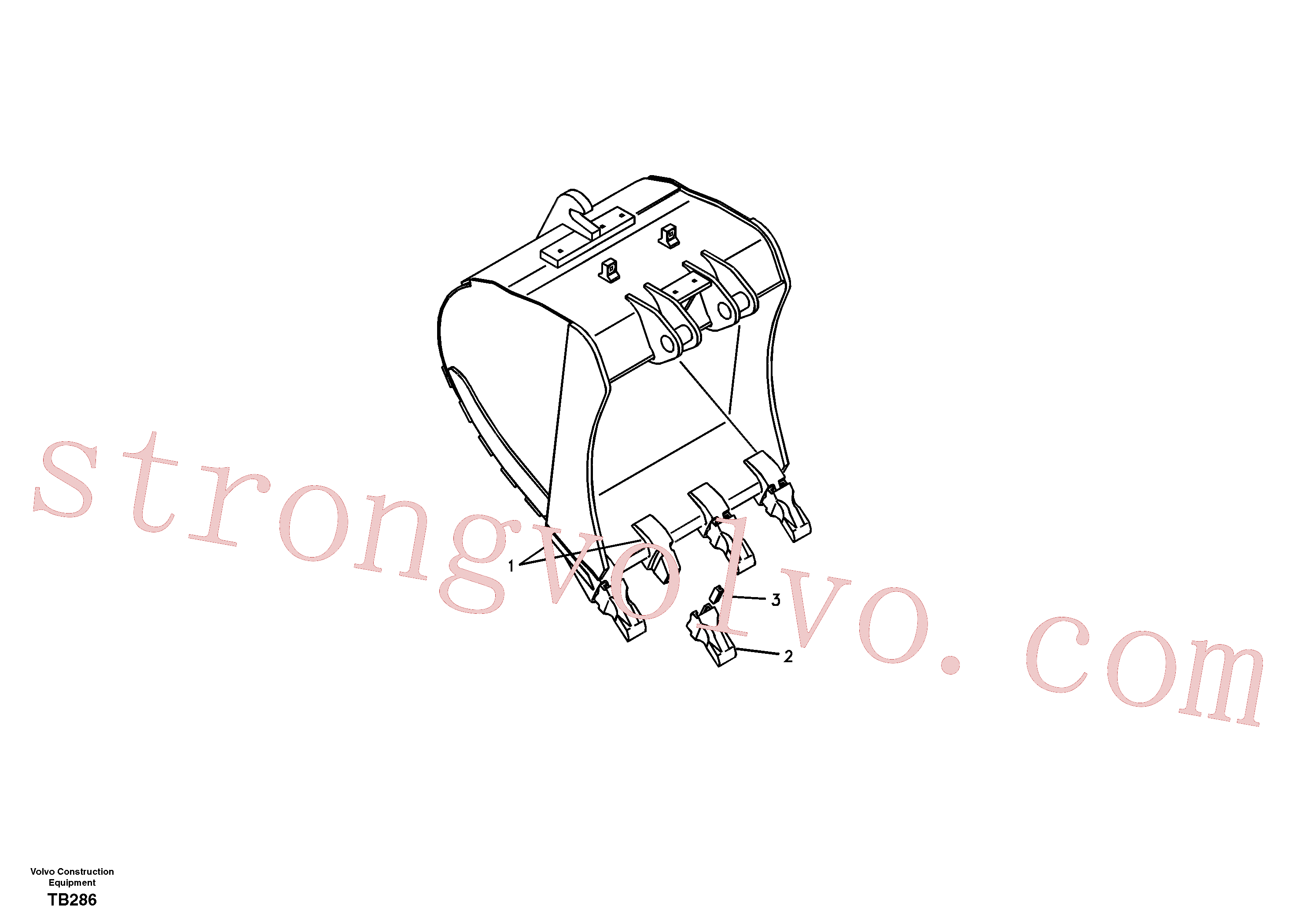 Volvo SA1171-70310 Bucket Volvo Acessórios para escavadeira