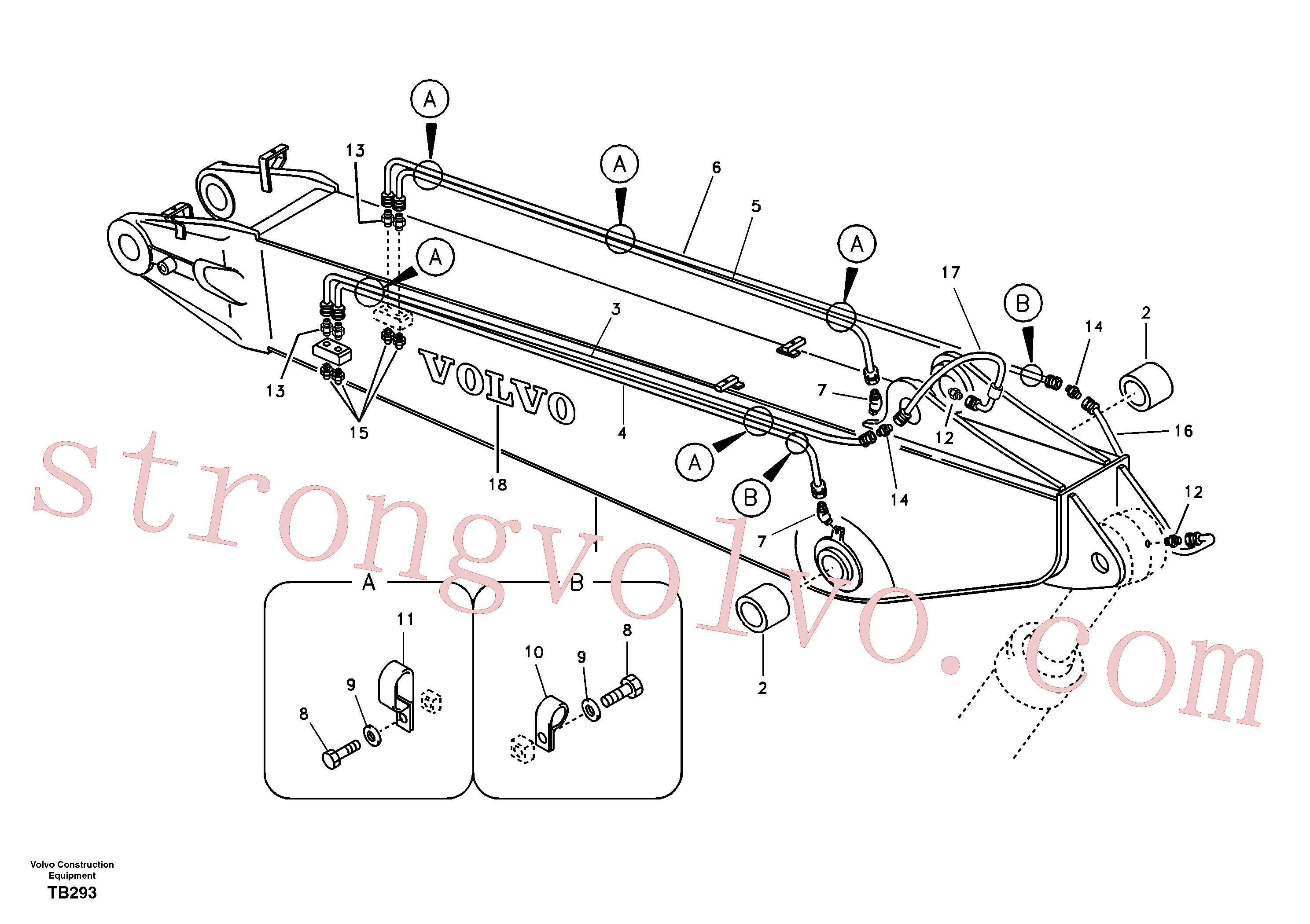 China Made VOE14880684 Rockmaster/1SC Volvo Acessórios para escavadeira