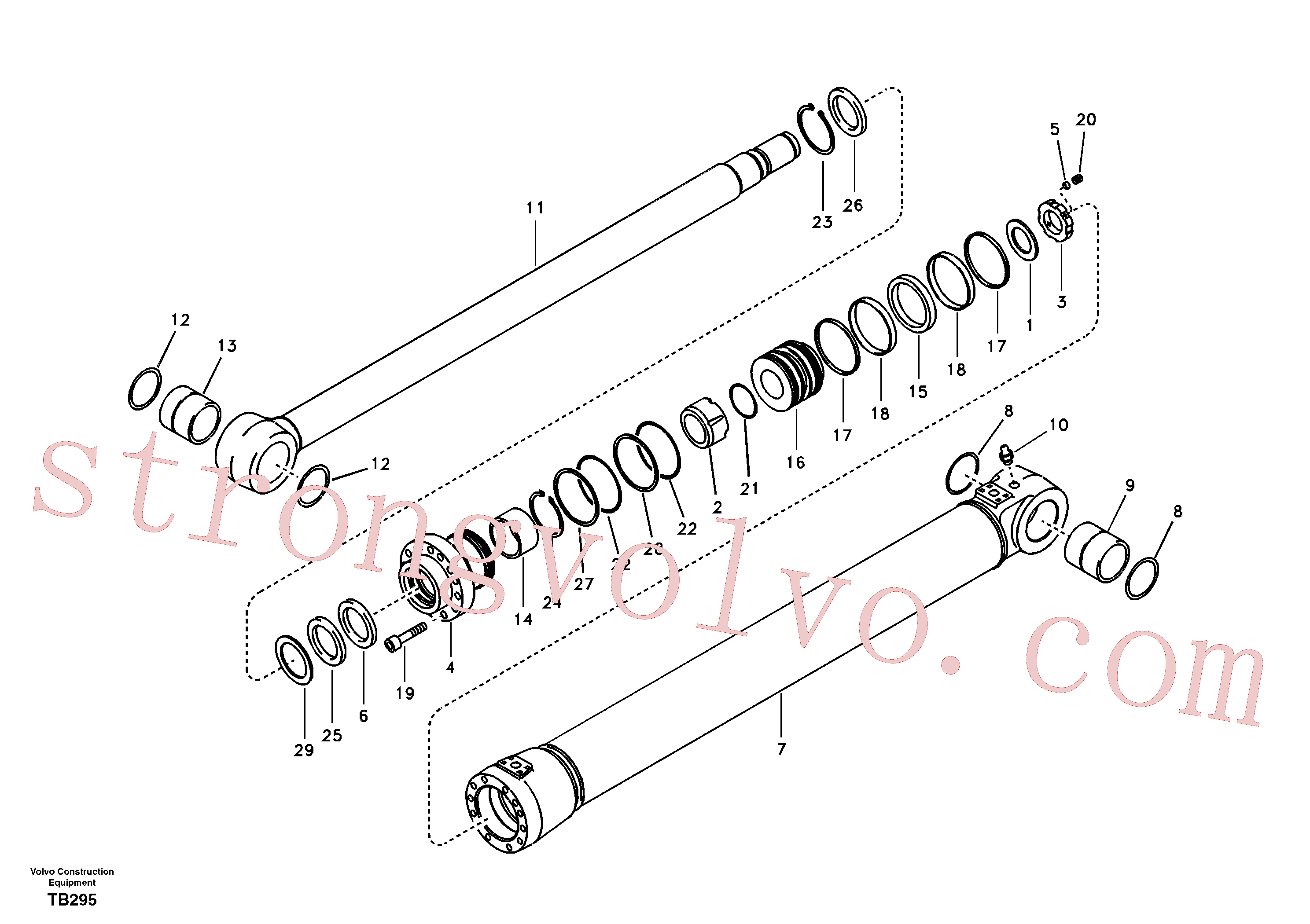 VOE14513832 Cilindro Inscreva-se para Volvo Acessórios para escavadeira