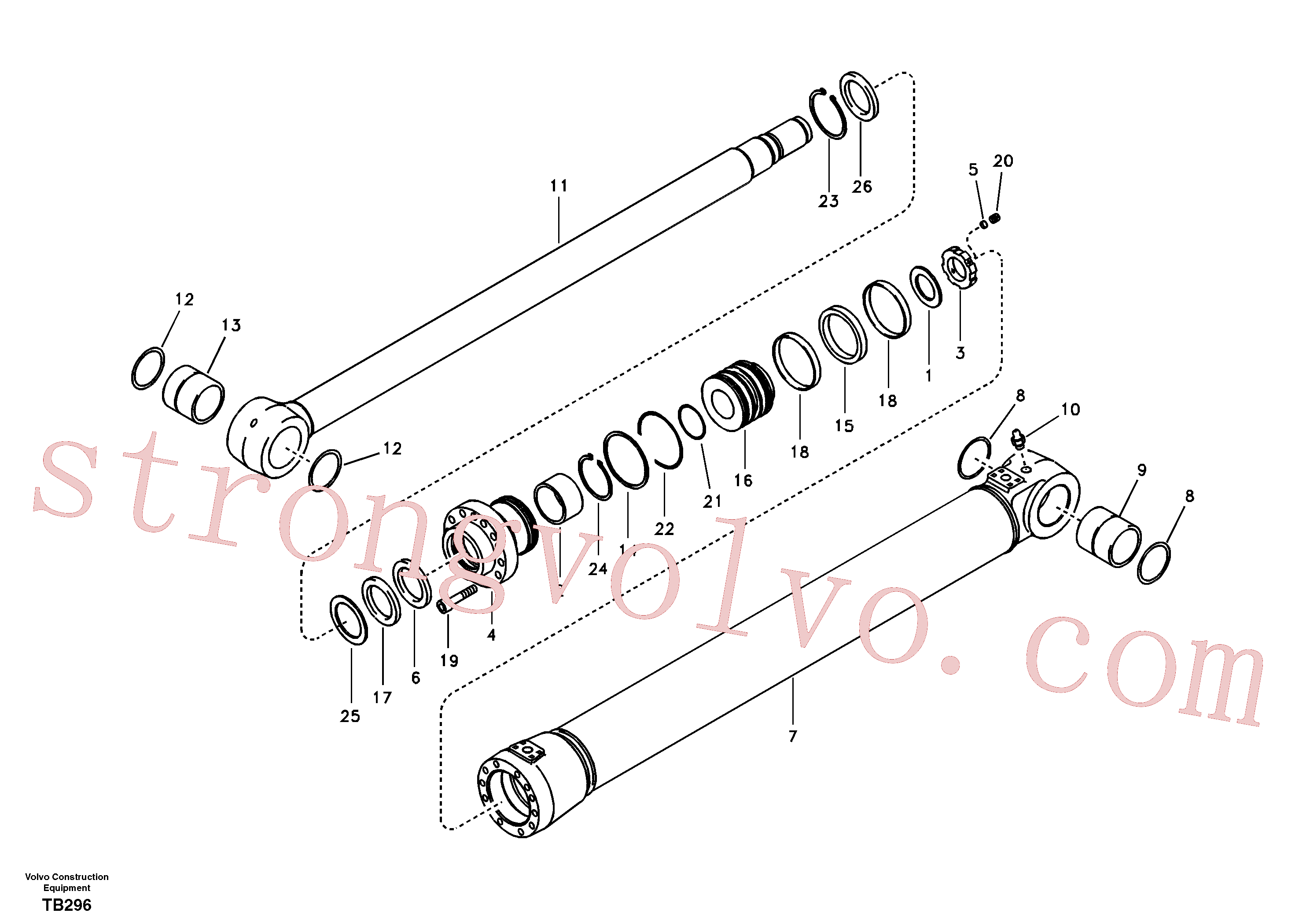 Volvo Montagem VOE14513834 Cilindro da haste cilindro de pluma Acessórios