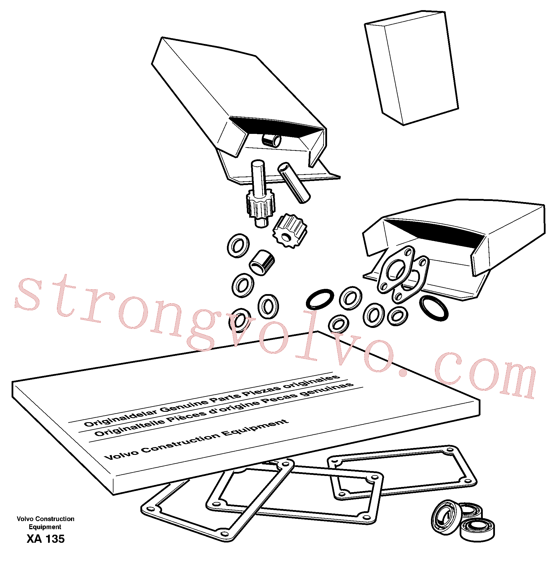 VOE968129 Volvo Kits de reparação para o motor(XA135 Montagem)